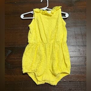 H&M Yellow Lace Baby Girl One-Piece Romper